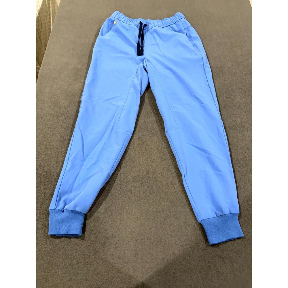 FIGS Tansen Jogger Scrub Pants Mens XS/S Blue Drawstring Waist Tapered Leg Work